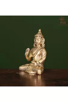 Golden Brass Buddha Statue