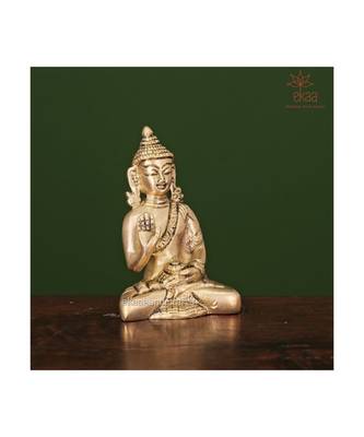 Golden Brass Buddha Statue 3