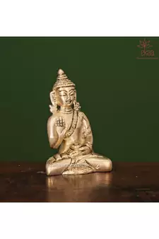 Golden Brass Buddha Statue