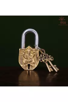 Brass Ganesh Design Antique lock