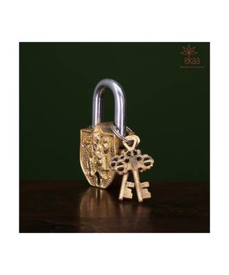 Brass Ganesh Design Antique lock 3