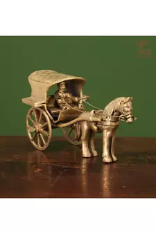 Brass Horse Cart Brass Showpiece