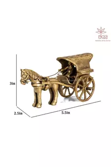 Brass Horse Cart Brass Showpiece