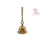 Brass Temple Bell with Chain for Pooja