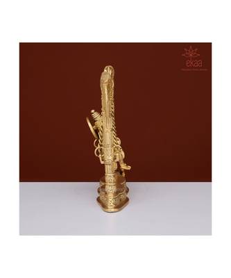 Brass Lord Ganesh Ganesha on Swing Jhula with 2 Parrots 3