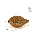 Brass Shankh with Dashavatar carving Lord Vishnu