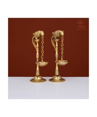 Brass Parrot Lamp (Set of 2) 5