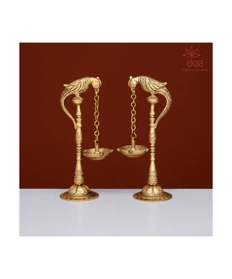 Brass Parrot Lamp (Set of 2) 1