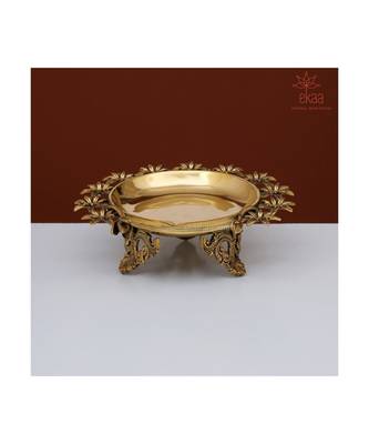 Brass Urli Diya Flower 1