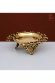 Brass Urli Diya Flower