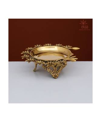 Brass Urli Diya Flower 3