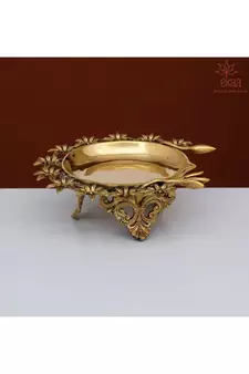 Brass Urli Diya Flower