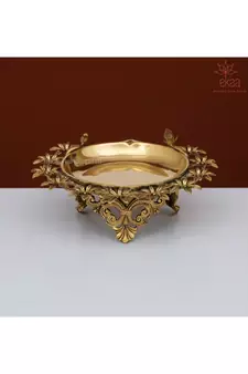 Brass Urli Diya Flower