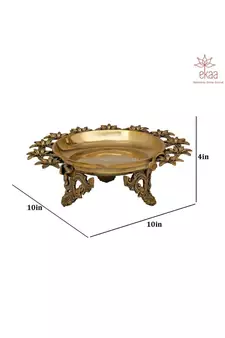 Brass Urli Diya Flower