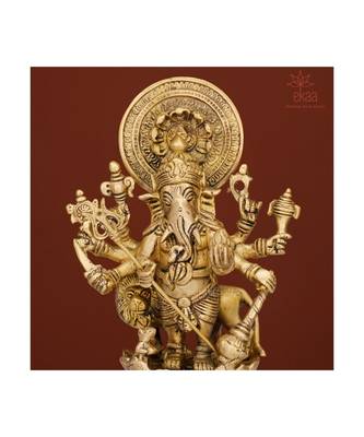Drishti Ganesh Statue in Brass 5