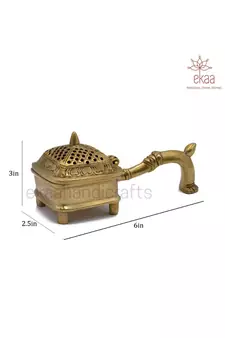 Brass Dhoop Burner with Handle