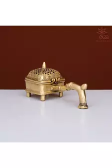 Brass Dhoop Burner with Handle