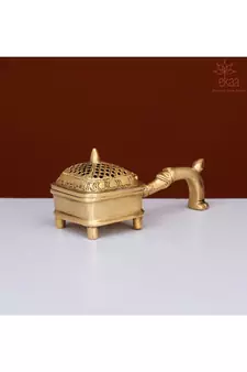 Brass Dhoop Burner with Handle