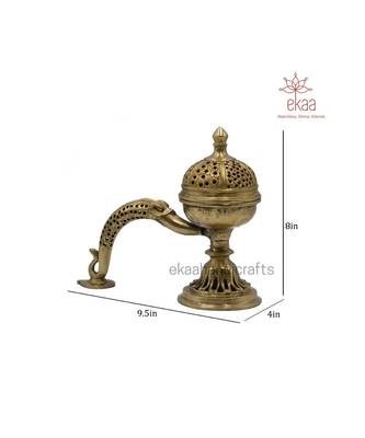 Brass Dhoop Burner with  Handle 1