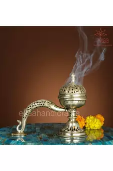 Brass Dhoop Burner with  Handle