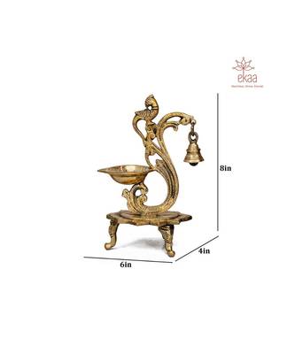 Brass Diya with Bell 4