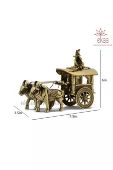 Brass  Krishna Bullock Cart