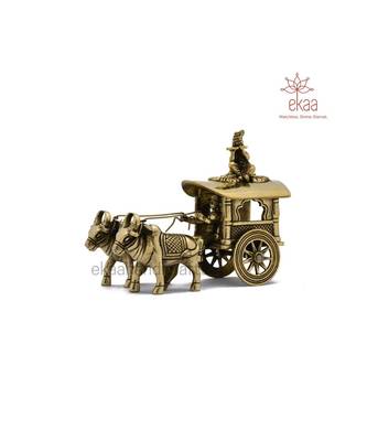 Brass  Krishna Bullock Cart 3