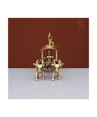 Brass  Krishna Bullock Cart 4