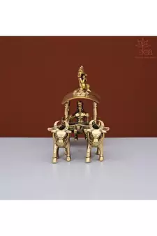 Brass  Krishna Bullock Cart