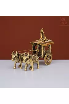 Brass  Krishna Bullock Cart