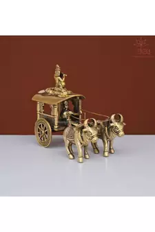 Brass  Krishna Bullock Cart