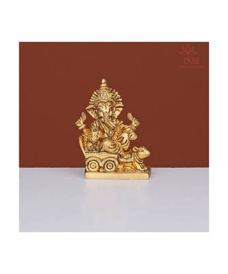 Lord Ganesha On Rath with Moushak 1
