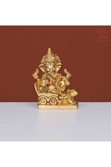 Lord Ganesha On Rath with Moushak