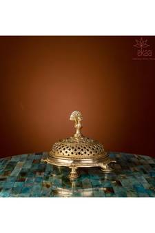 Brass Dhoop Burner Peacock