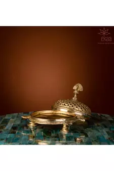 Brass Dhoop Burner Peacock