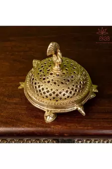 Brass Dhoop Burner Peacock