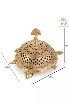 Brass Dhoop Burner Peacock