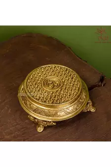Brass Round Chowki