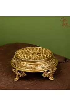 Brass Round Chowki