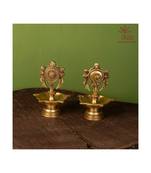 Brass Diya Shank Chakra