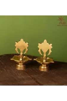 Brass Diya Shank Chakra