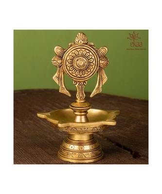 Brass Diya Shank Chakra 4