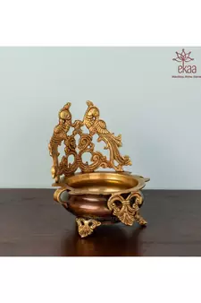 Brass  Peacock Urli