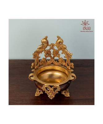Brass  Peacock Urli 3