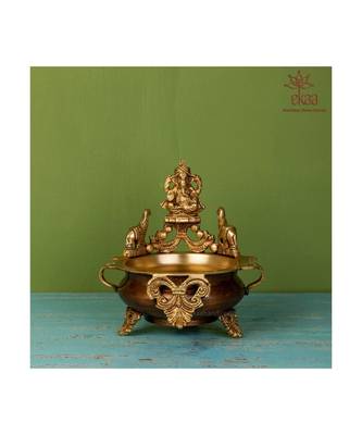 Brass Ganesh Urli 1