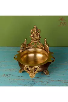 Brass Ganesh Urli