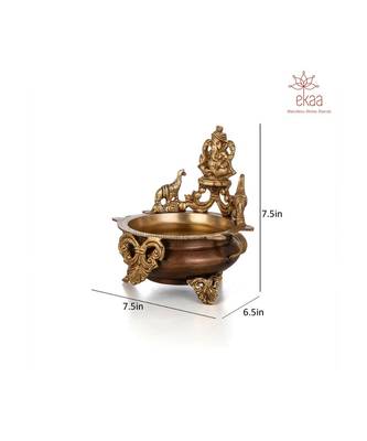 Brass Ganesh Urli 5