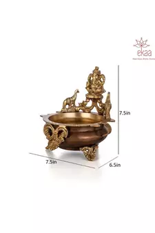 Brass Ganesh Urli