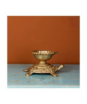 Brass Tortoise Diya 2
