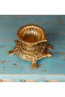 Brass Tortoise Diya